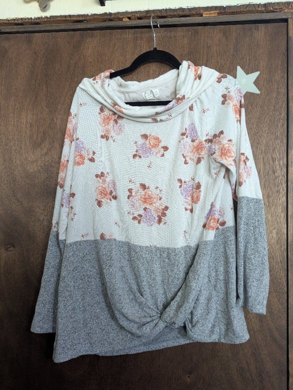 Maurices Cowl Neck Sweater with Knot Bottom